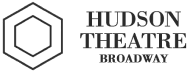 Black logo of Hudson Theatre, featuring a hexagonal shape and bold text on a white background.